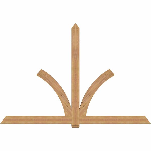 Ekena Millwork Redmond Timber Gable Bracket, Western Red Cedar, 108"W x 72"H x 3 1/2"D x 5 1/2"F, 16/12 Pitch GBW108X72X0406RED00SWR - main
